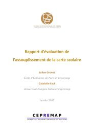 Rapport d'Ã©valuation de l'assouplissement de la carte scolaire