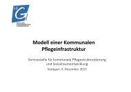 Modell einer Kommunalen Pflegeinfrastruktur