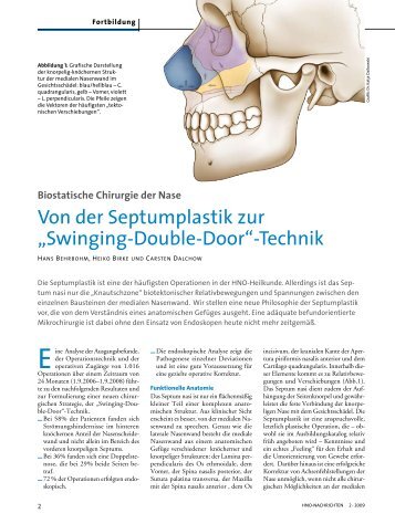 Von der Septumplastik zur âSwinging-Double-Doorâ-Technik