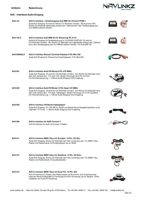 Inhaltsverzeichnis Produktkatalog - parkeersensoren.com