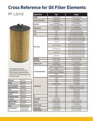 Parker Filter Cross Reference Chart