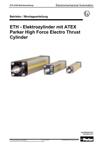 ETH ATEX Betriebsanleitung - Parker
