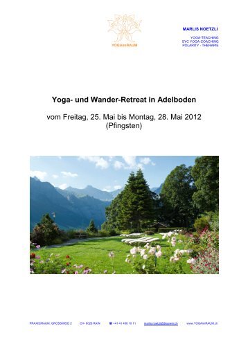 Yoga- und Wander-Retreat in Adelboden vom Freitag, 25. Mai bis ...