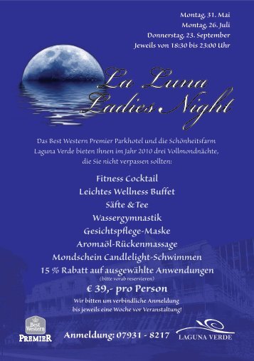 Flyer La Luna Ladies Night - Best Western Parkhotel Bad ...