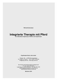 Integrierte Therapie mit Pferd - Ergotherapie Junker