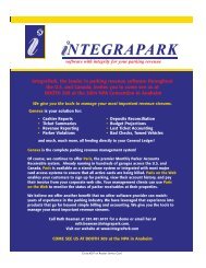 IntegraPark, the leader in parking revenue software ... - Parking Today