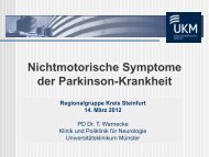 PD Dr. Tobias Warnecke Nichtmotorische Symptome der Parkinson ...