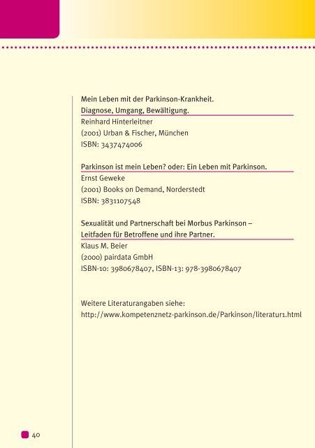 Besser Leben mit Parkinson.pdf - Deutsche Parkinson Vereinigung eV