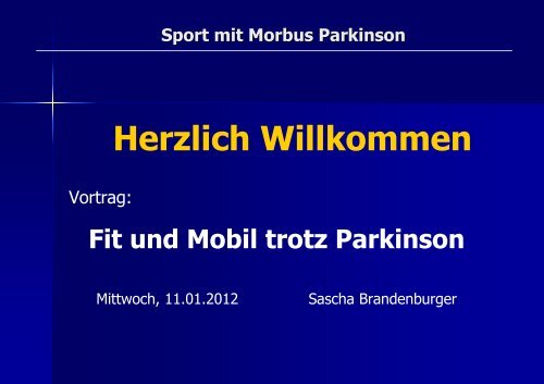 Sport mit Morbus Parkinson