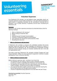 Volunteer expenses (PDF, 296KB) - Parkinson's UK