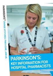 Key information for hospital pharmacists (PDF, 2.7 ... - Parkinson's UK