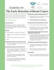 Guideline for The Early Detection of Breast Cancer - Toward ...