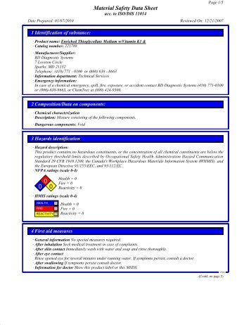 Material Safety Data Sheet - Cardinal Health DFU/MSDS