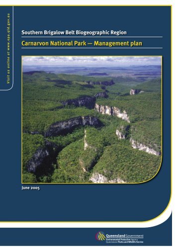 Carnarvon National Park Management plan - Department of ...