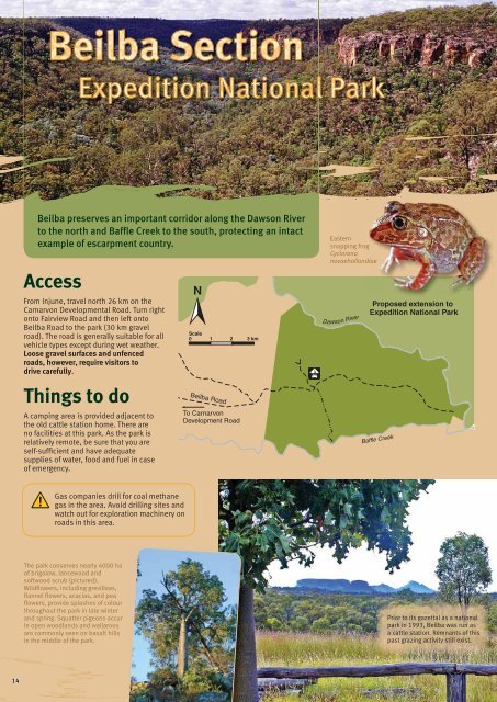 Central Queensland Sandstone Belt parks visitor guide (PDF, 4.0M)