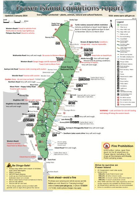 Fraser Island conditions report - Queensland Government