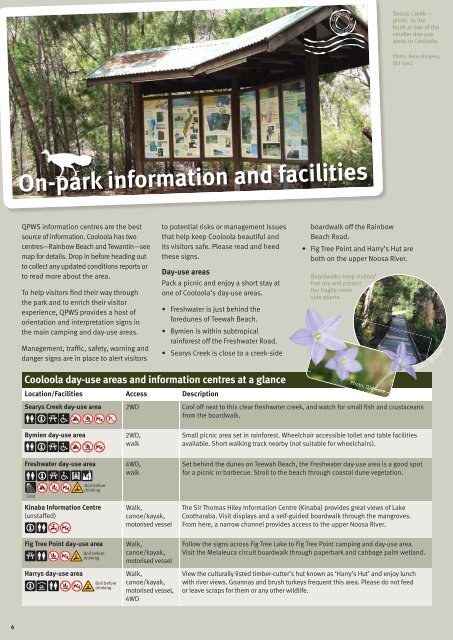 Cooloola Recreation Area visitor guide - Department of National ...