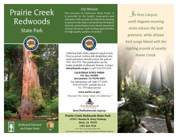 Prairie Creek Redwoods State Park Brochure - California State ...