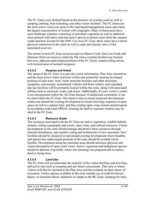 Draft EIS/EIR for the San Luis Reservoir SRA Resource ...