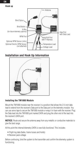 TM1000 Full Range Telemetry Module Manual - Horizon Hobby