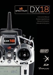 Spektrum DX18 Manual - Horizon Hobby