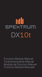 Function Module Manual Funktionsmodule Manual ... - Spektrum