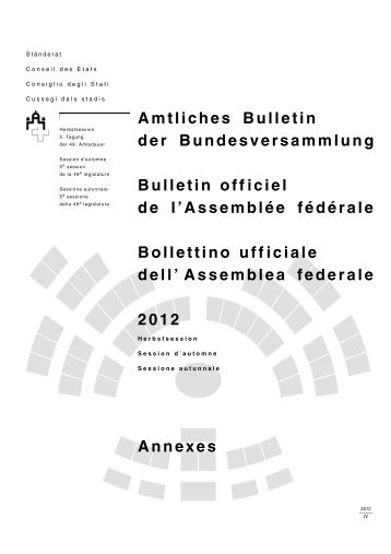 Annexes â Conseil des Etats - Schweizer Parlament