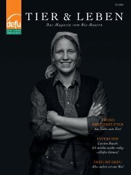 defu-Biofutter: Tier & Leben - Das Magazin vom Bio-Bauern