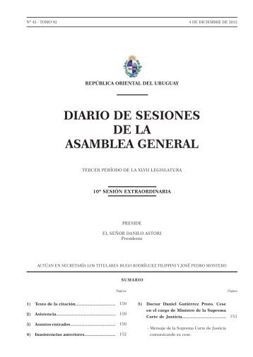 diario de sesiones de la asamblea general - Poder Legislativo