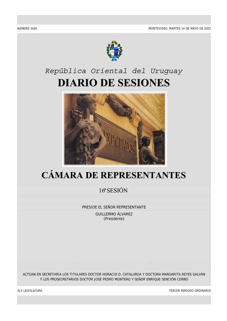 16Âª SesiÃ³n ordinaria del 14 de mayo de 2002 - C ... - Poder Legislativo