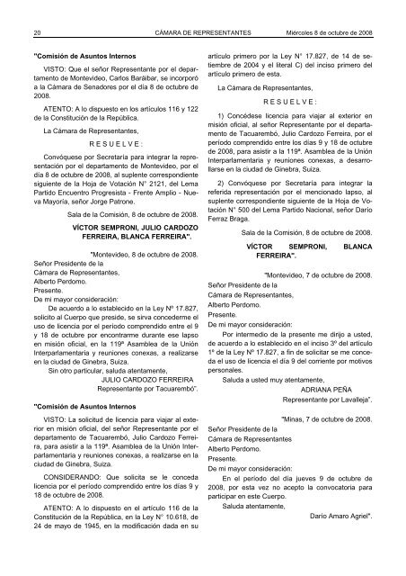 DIARIO DE SESIONES - Poder Legislativo