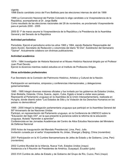 Curriculum Vitae Luis Antonio HIERRO LÃPEZ ... - Poder Legislativo