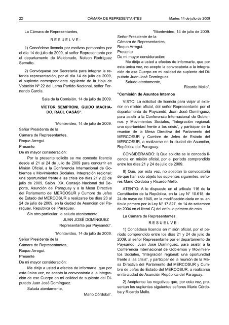 DIARIO DE SESIONES - Poder Legislativo