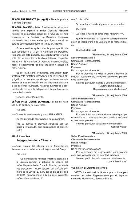 DIARIO DE SESIONES - Poder Legislativo