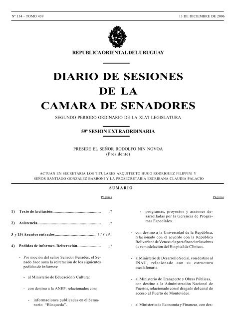 59Âª SESION (C.SS.) - Poder Legislativo