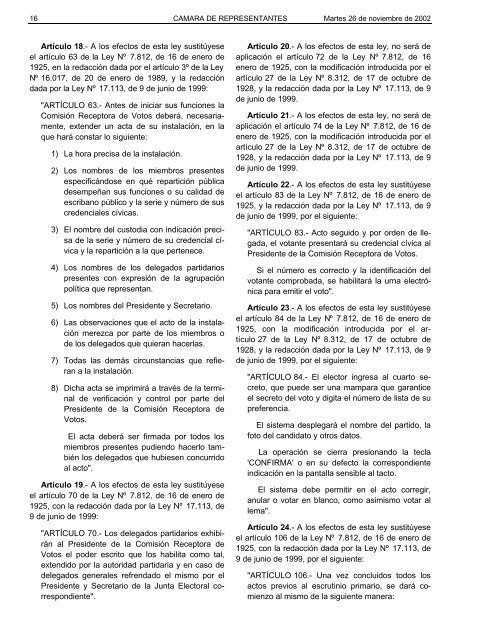 73Âº SesiÃ³n extraordinaria del 26 de noviembre ... - Poder Legislativo