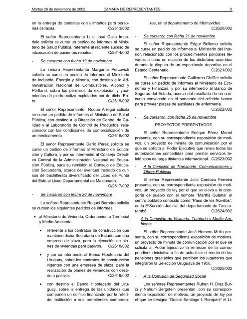 73Âº SesiÃ³n extraordinaria del 26 de noviembre ... - Poder Legislativo