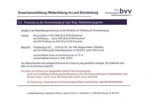 Landtag Brandenburg P-ABJS 5/41 Protokoll - Land Brandenburg