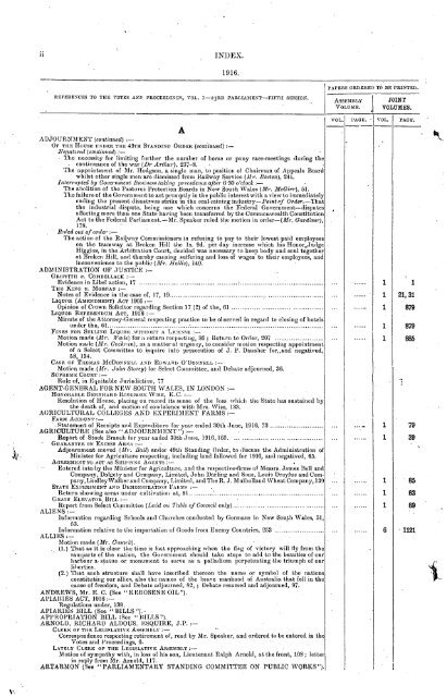 1914 - 1924 - Parliament of New South Wales