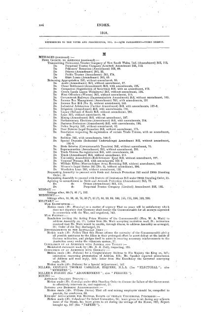 1914 - 1924 - Parliament of New South Wales