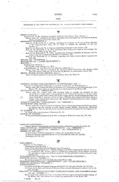 1914 - 1924 - Parliament of New South Wales