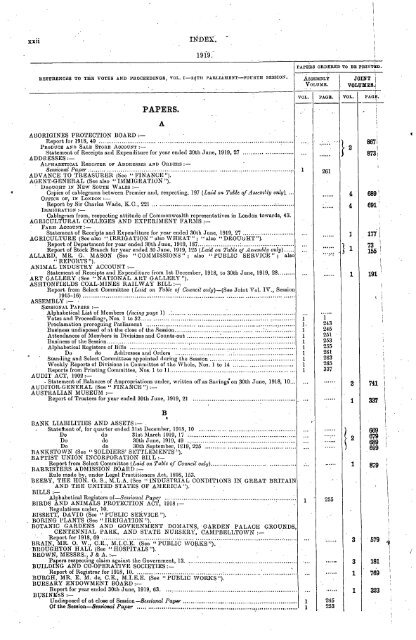 1914 - 1924 - Parliament of New South Wales