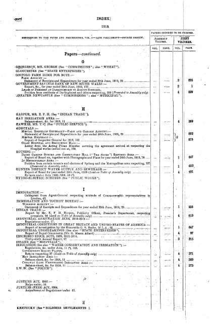 1914 - 1924 - Parliament of New South Wales