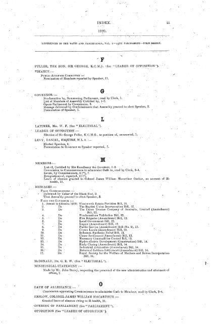 1914 - 1924 - Parliament of New South Wales