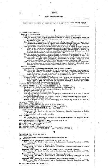 1914 - 1924 - Parliament of New South Wales