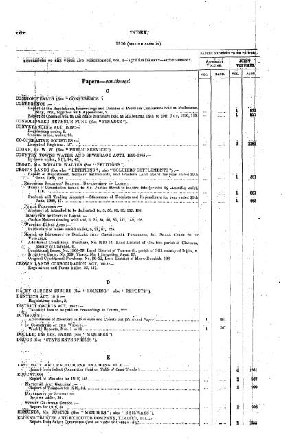 1914 - 1924 - Parliament of New South Wales