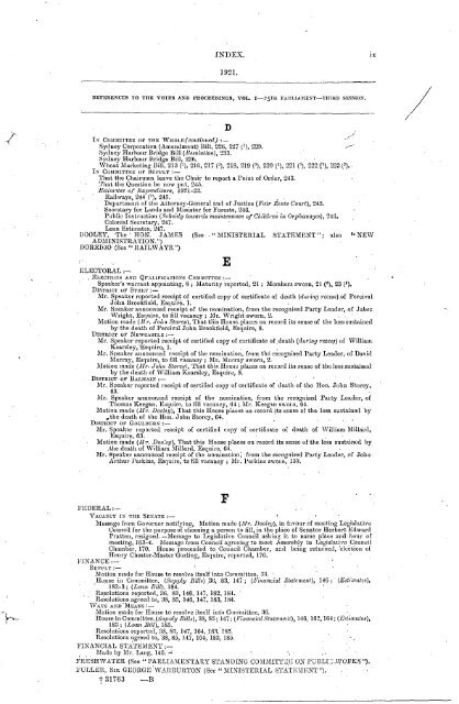 1914 - 1924 - Parliament of New South Wales