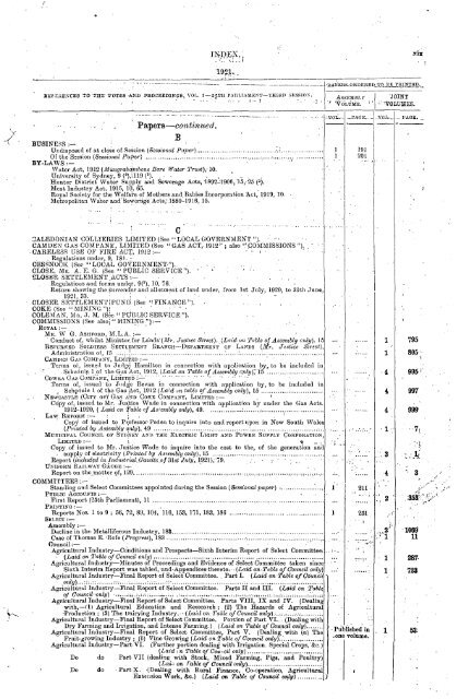 1914 - 1924 - Parliament of New South Wales