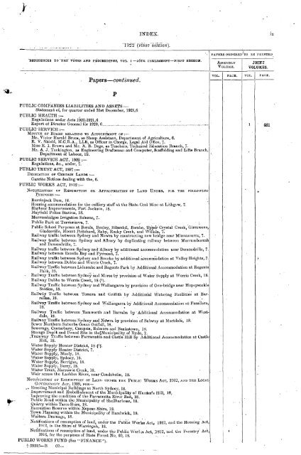 1914 - 1924 - Parliament of New South Wales