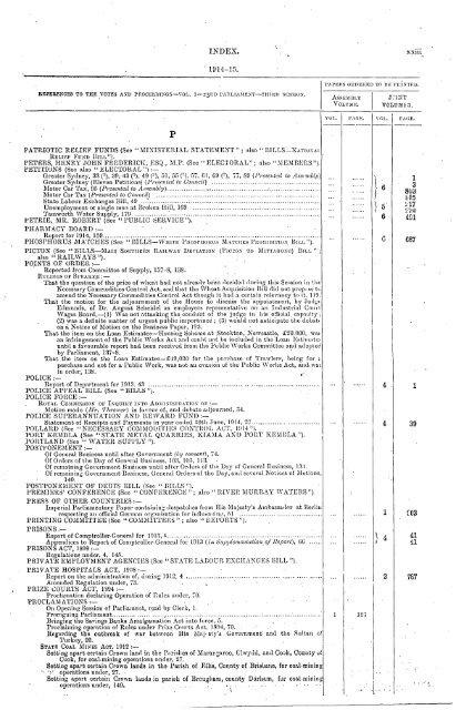 1914 - 1924 - Parliament of New South Wales